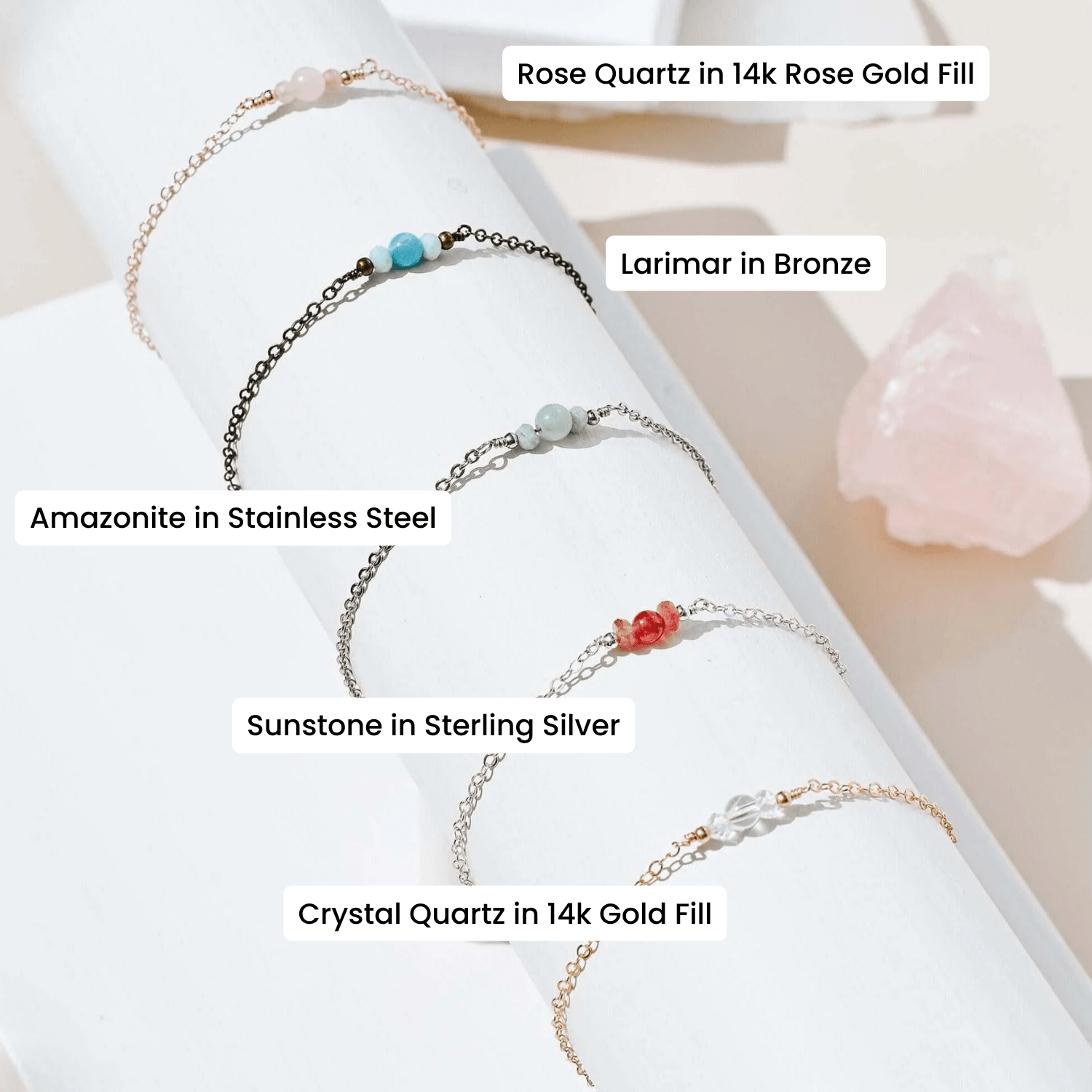 Custom Dainty Gemstone Bracelet