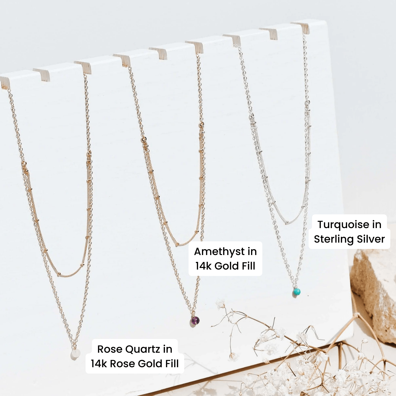 Custom Layered Crystal Bead Drop Choker Necklace