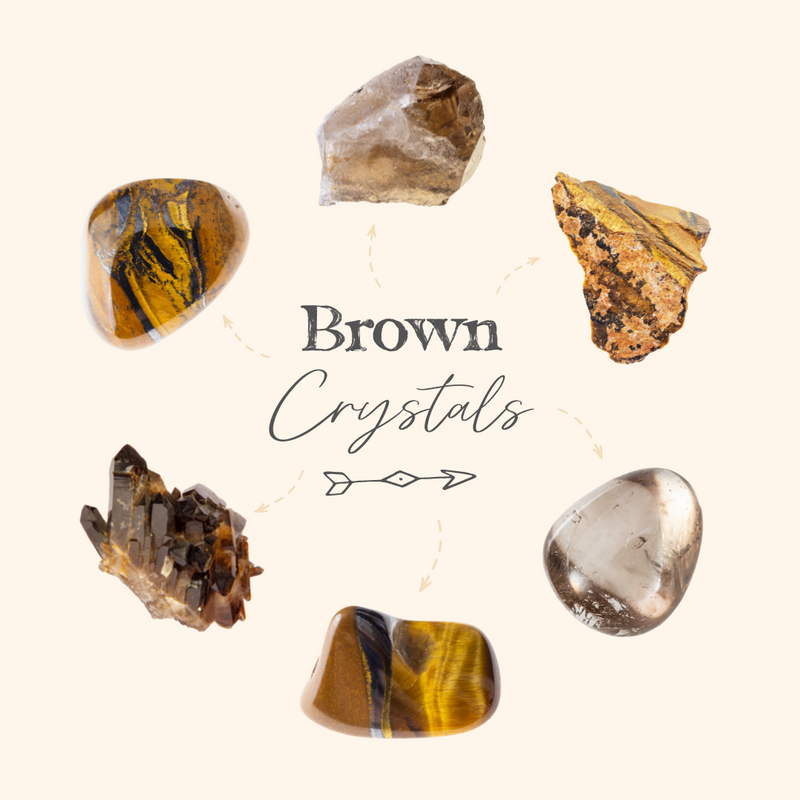 Let The Grounding Energies Of These Earthy Brown Crystals Help You Find Your Feet And Stand Strong! 🤎