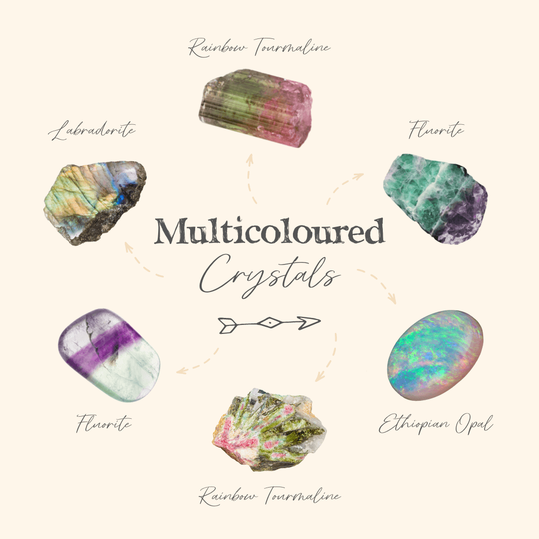 Mix It Up With These Dazzling Multicoloured Crystals! 🌈 - Luna Tide Handmade Crystal Jewellery