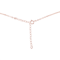 Rose Quartz Double Terminated Crystal Chain Layered Choker Necklace