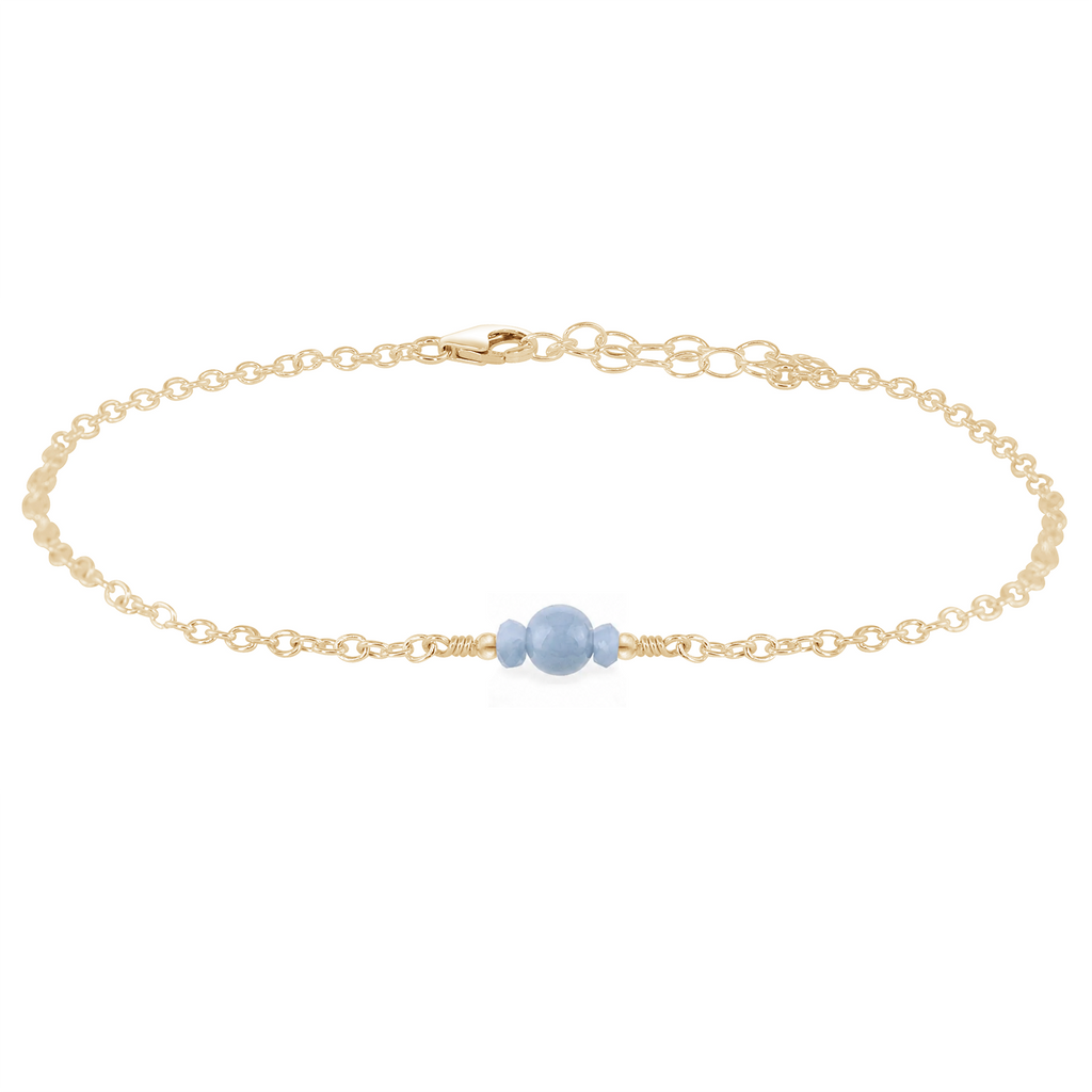 Dainty Angelite Gemstone Anklet
