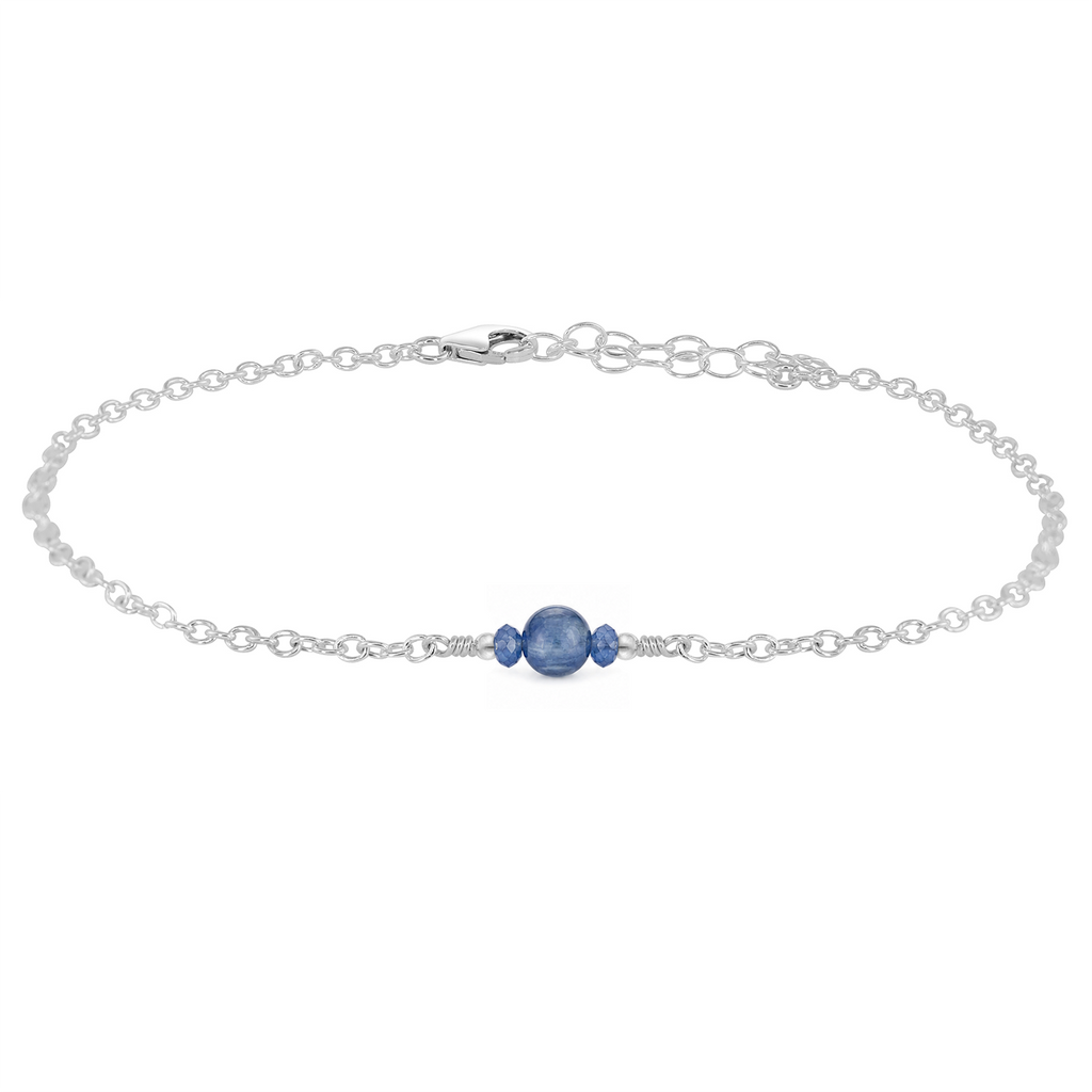 Dainty Kyanite Gemstone Anklet