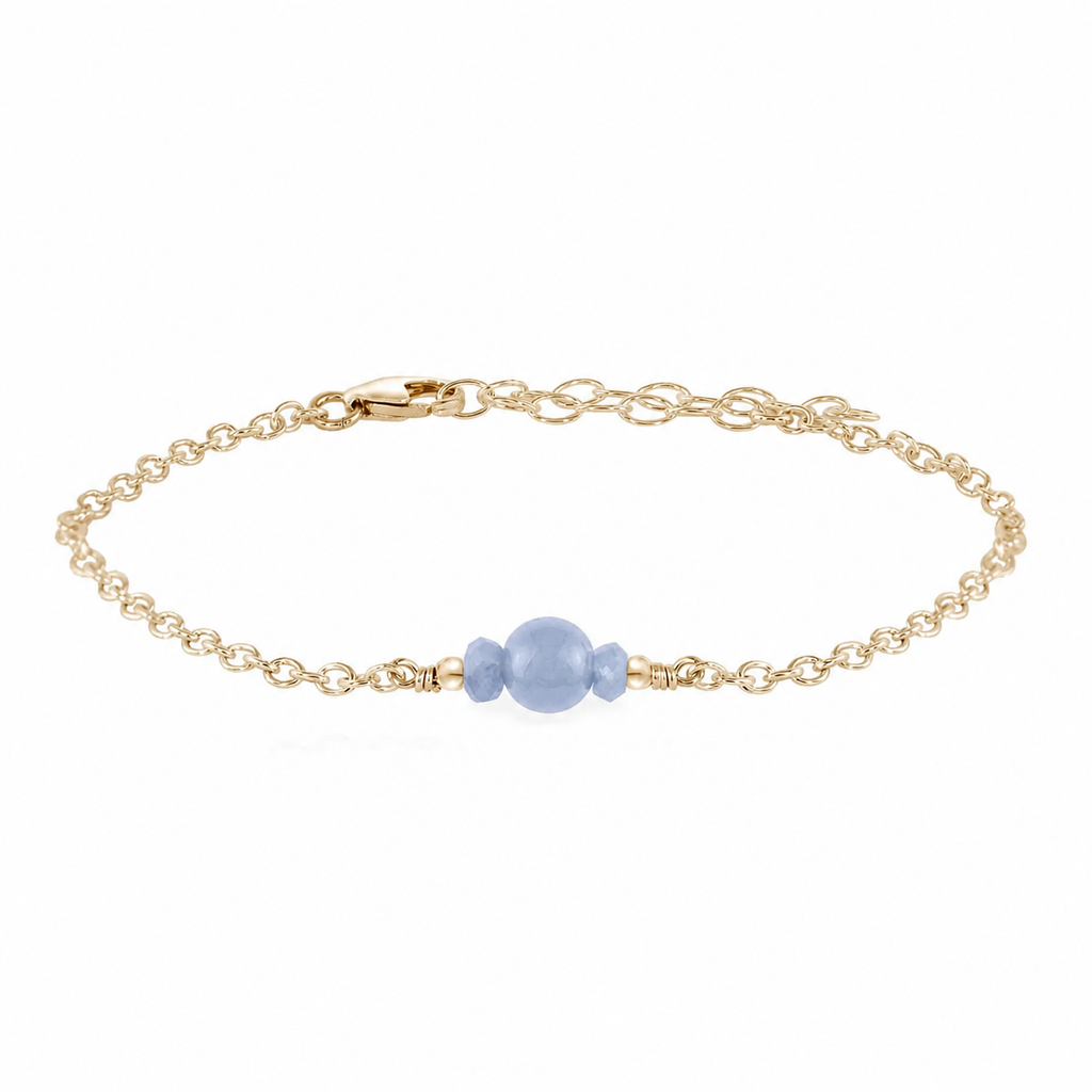 Dainty Angelite Gemstone Bracelet