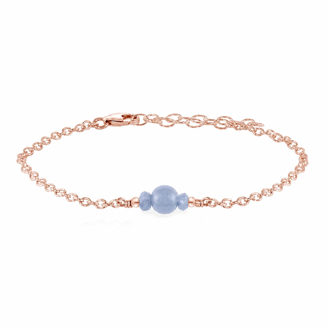 Dainty Angelite Gemstone Bracelet