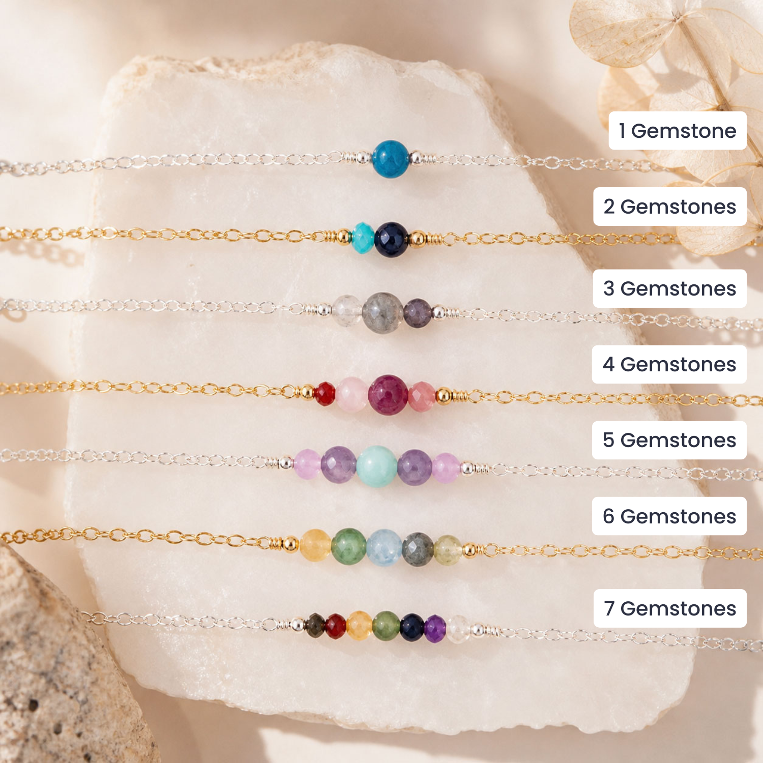 Custom Dainty Gemstone Choker Necklace