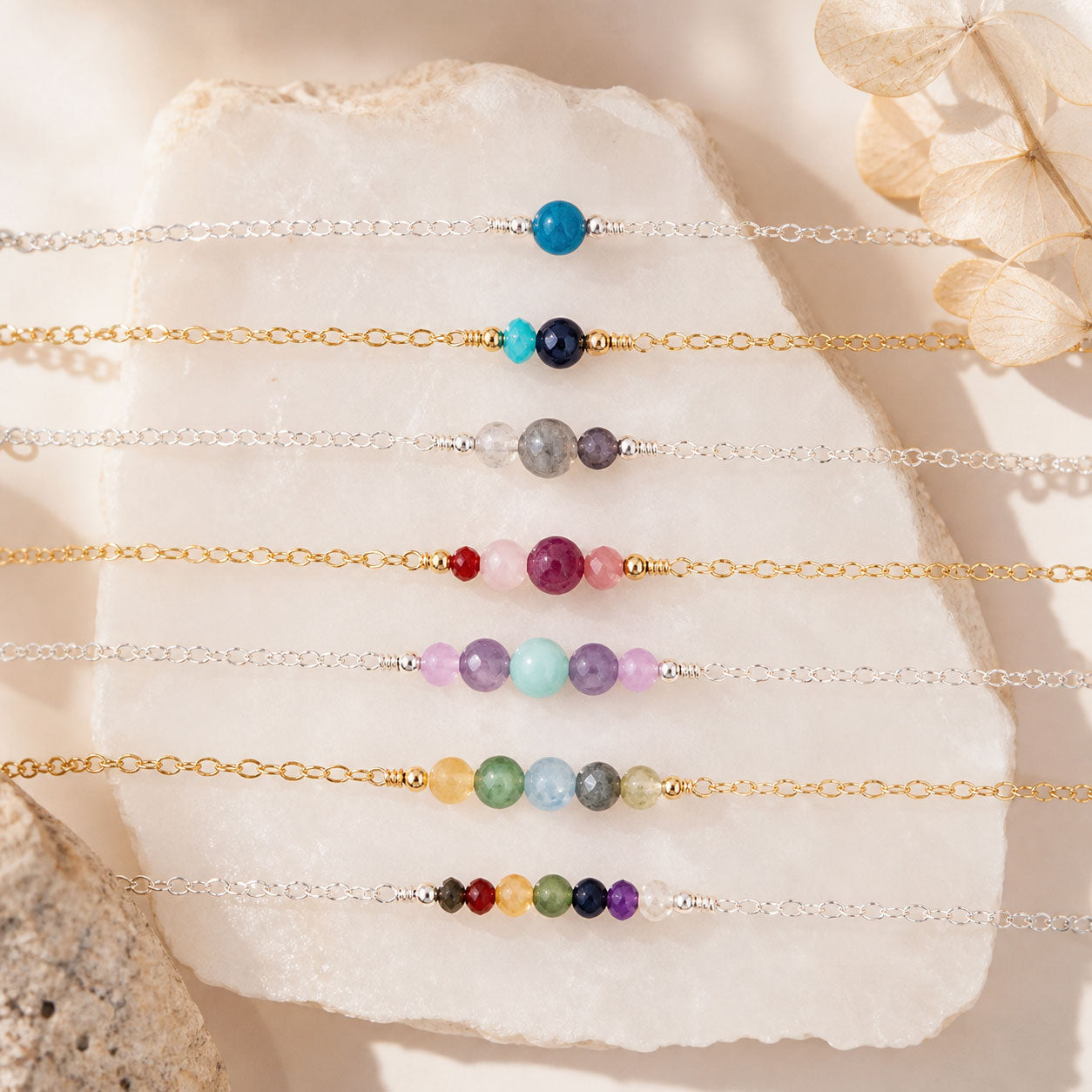 Custom Dainty Gemstone Choker Necklace