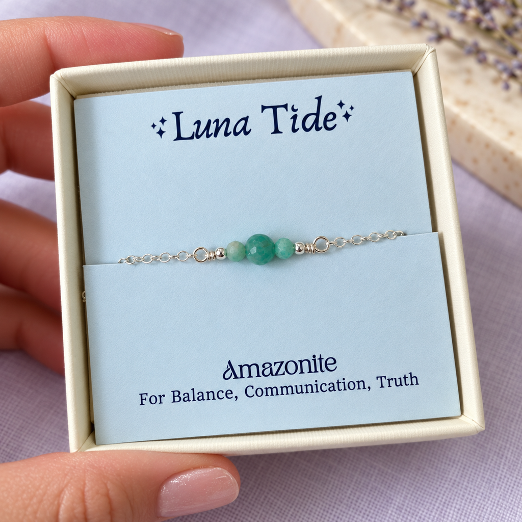 Dainty Amazonite Gemstone Anklet