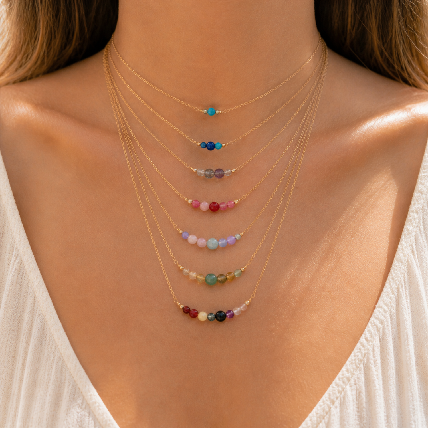 Custom Dainty Gemstone Choker Necklace