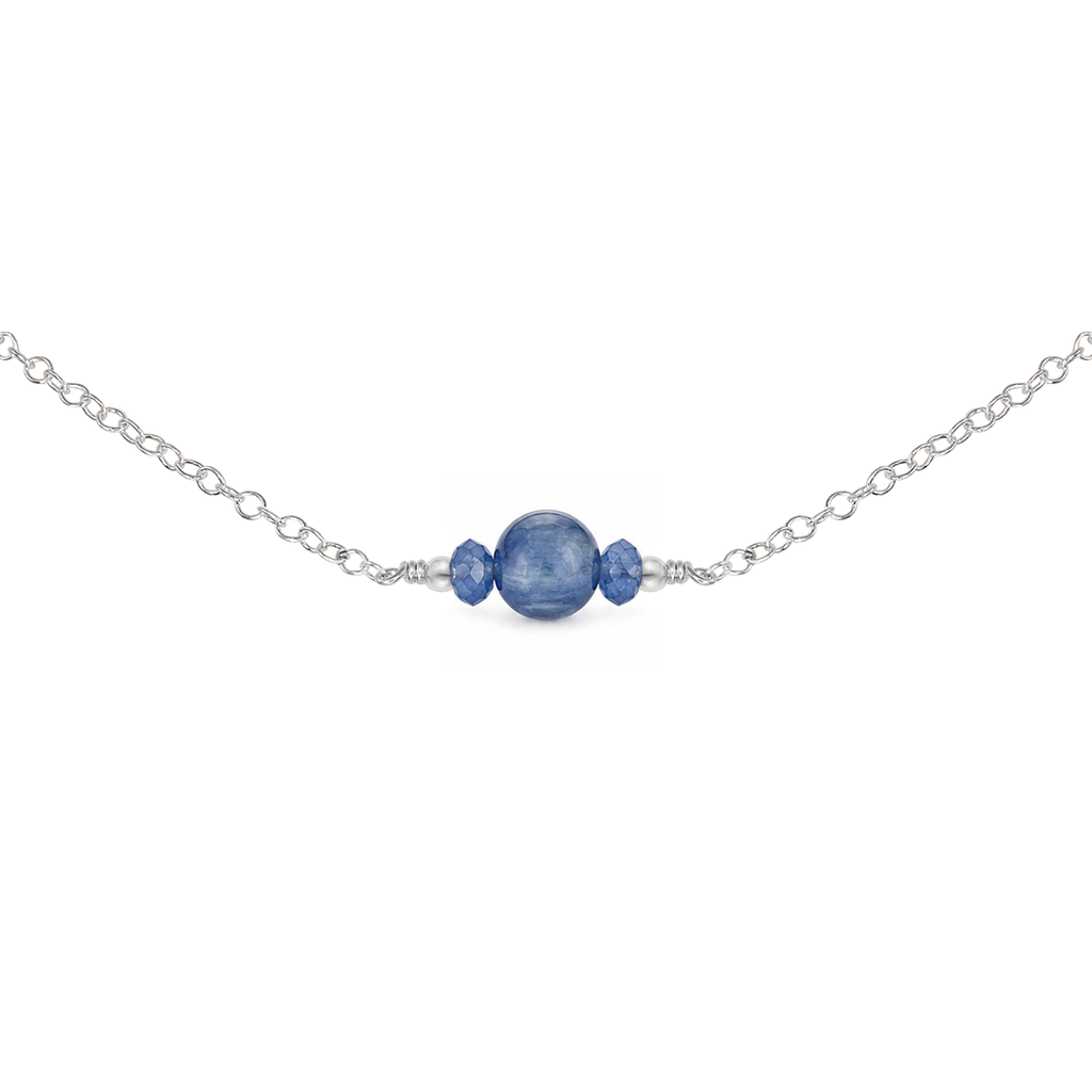 Dainty Kyanite Gemstone Choker Necklace