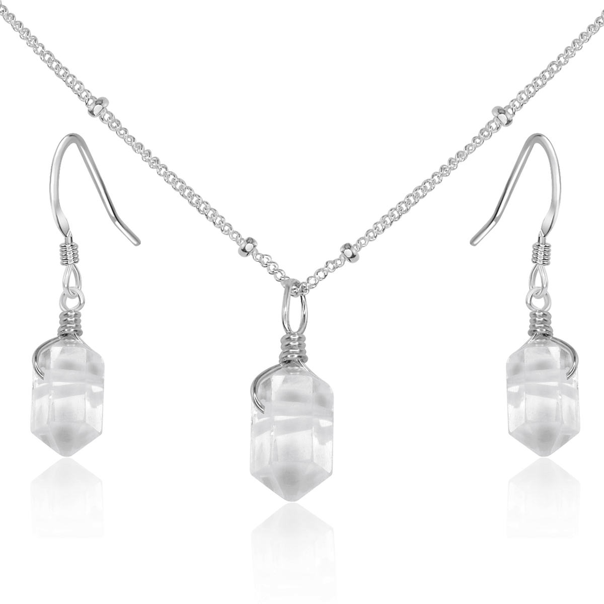 Crystal Quartz Double Terminated Jewellery Set