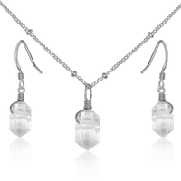 Crystal Quartz Double Terminated Jewellery Set