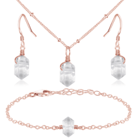 Crystal Quartz Double Terminated Jewellery Set