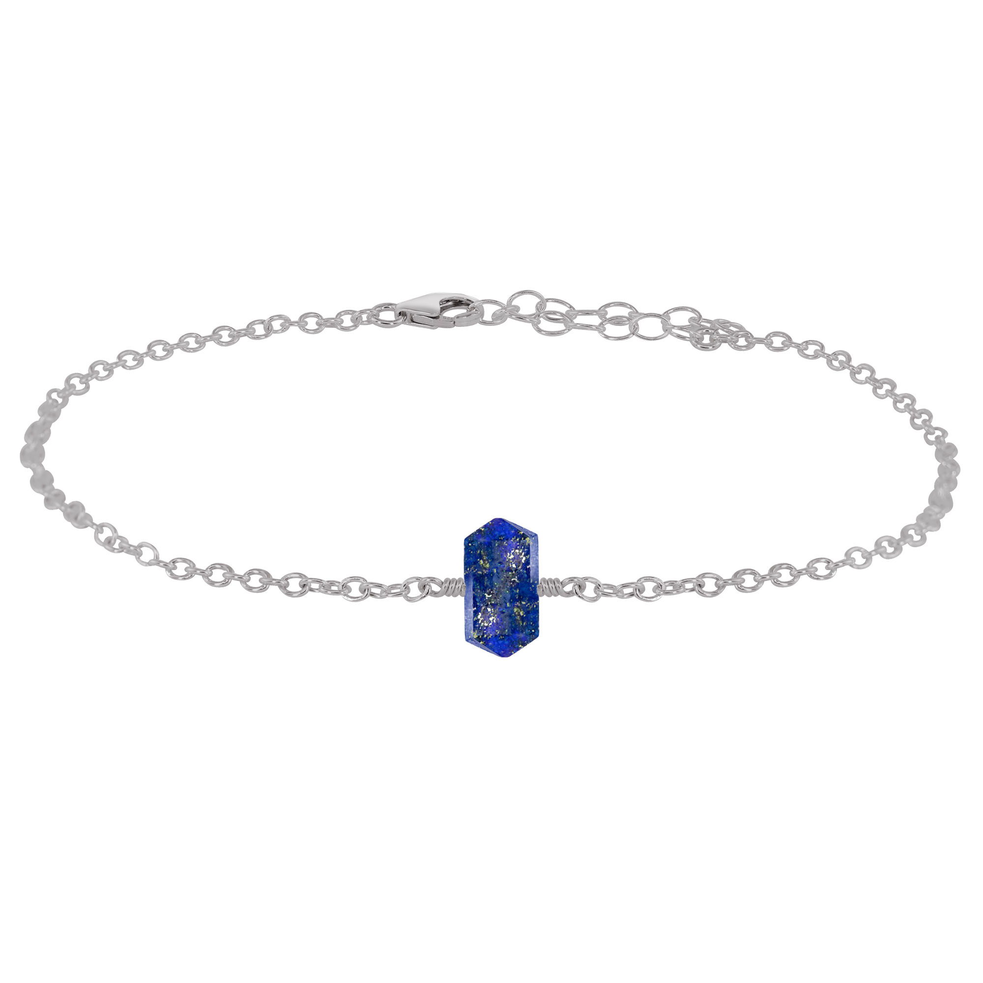 Lapis Lazuli Double Terminated Crystal Point Anklet