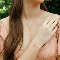 Citrine Double Terminated Crystal Necklace & Bracelet Set