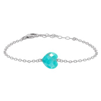 Turquoise Crystal Heart Bracelet