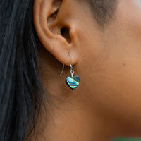 Custom Crystal Heart Dangle Earrings - Custom Crystal Heart Dangle Earrings - Sterling Silver - Luna Tide Handmade Crystal Jewellery