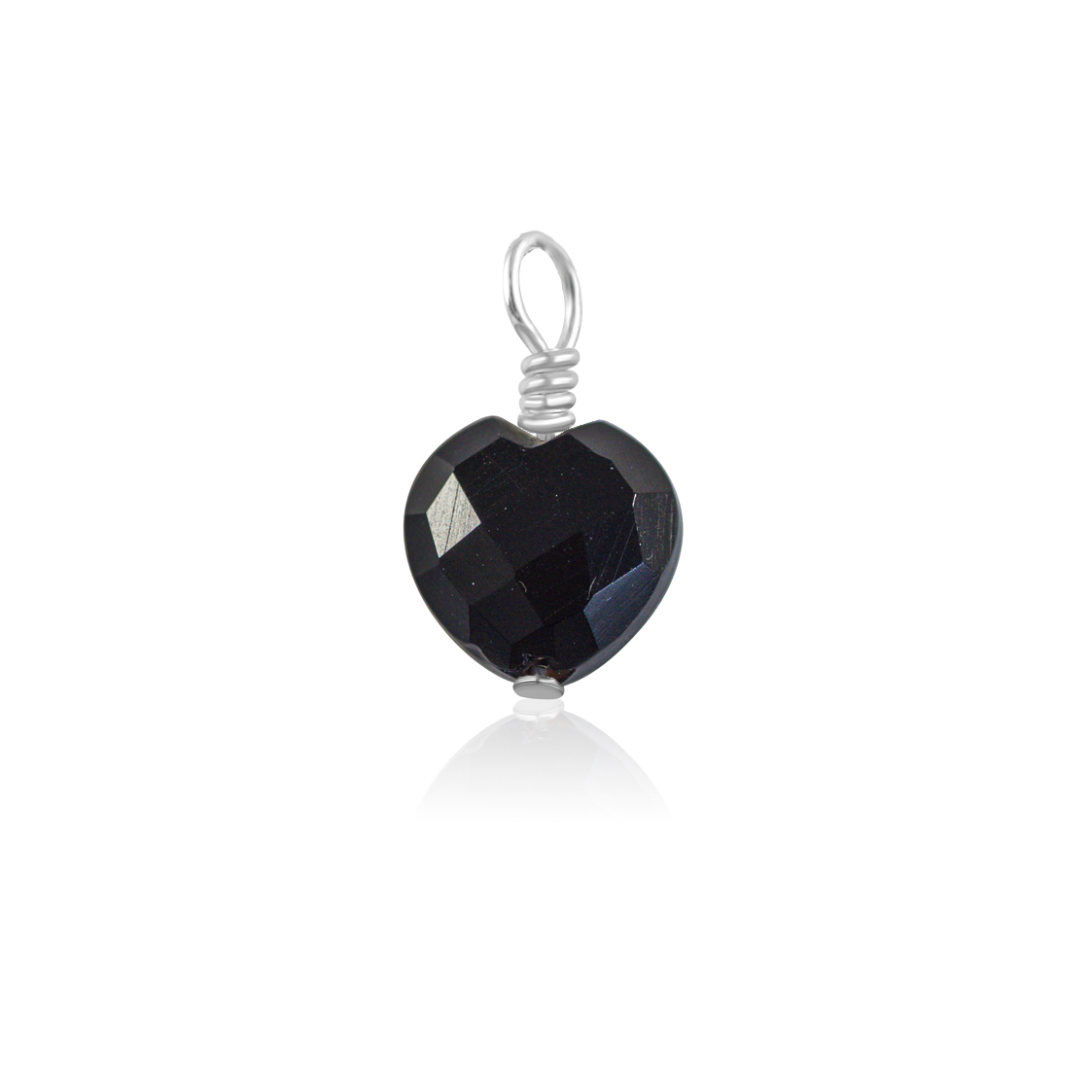 Black Onyx Crystal Heart Pendant