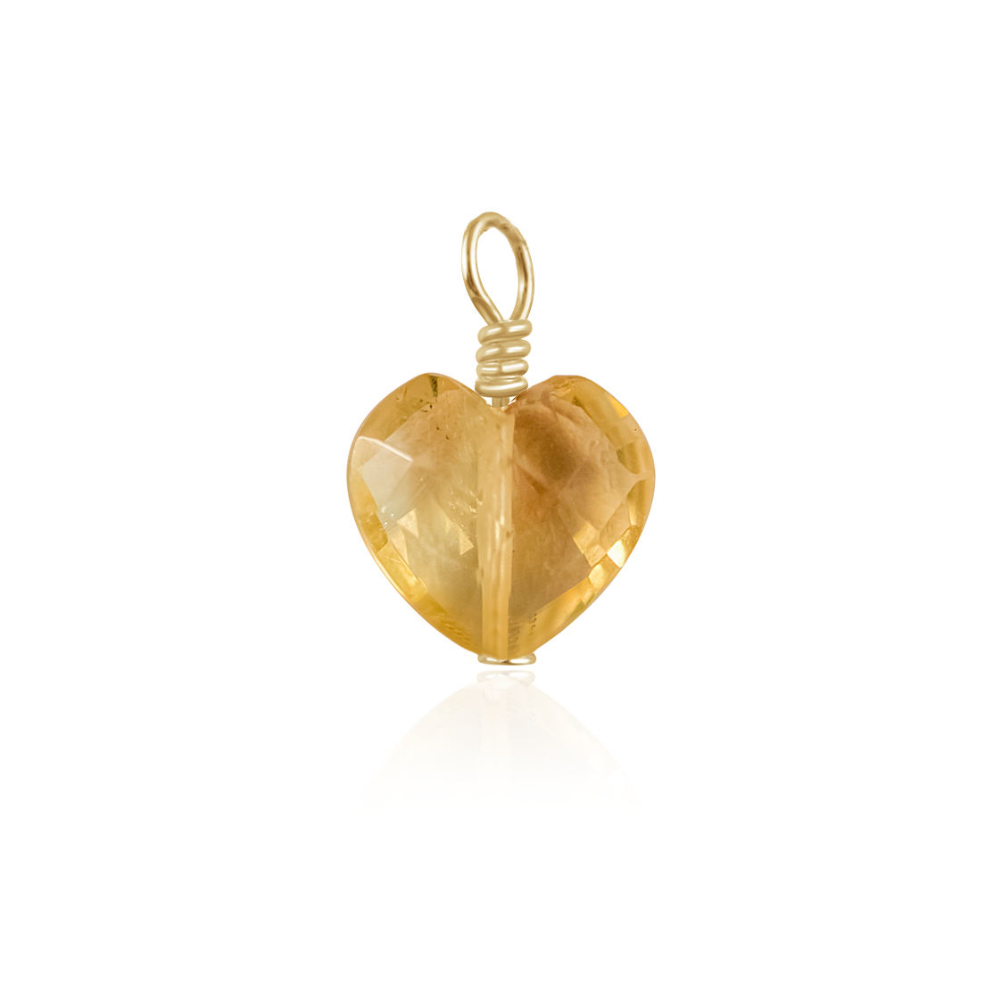 Citrine Crystal Heart Pendant