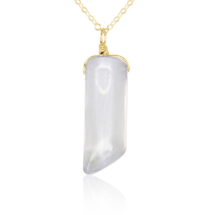 Smooth Crystal Quartz Natural Point Crystal Necklace