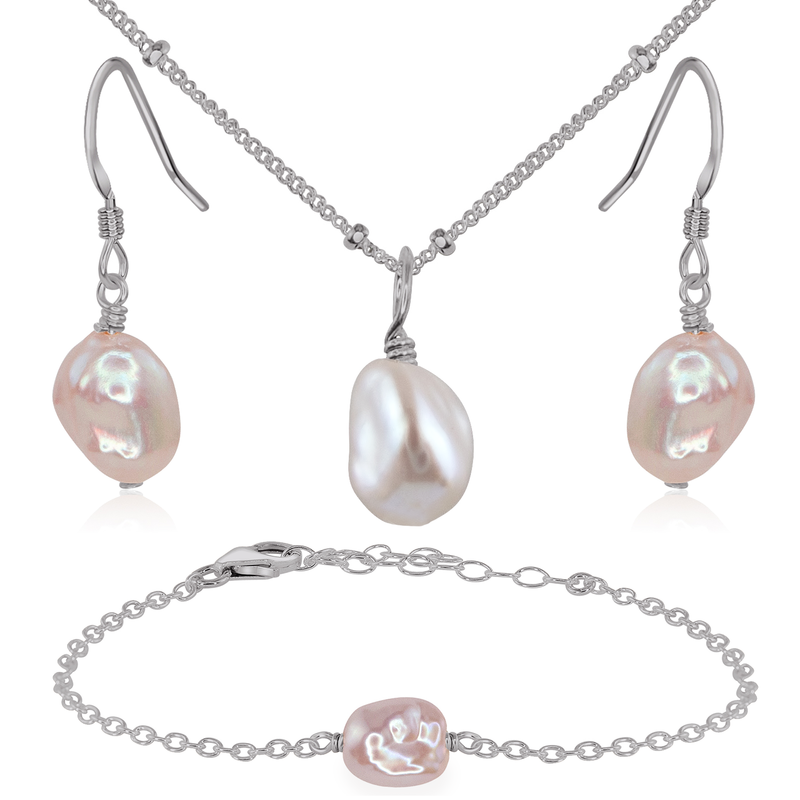 Raw Freshwater Pearl Jewellery Set