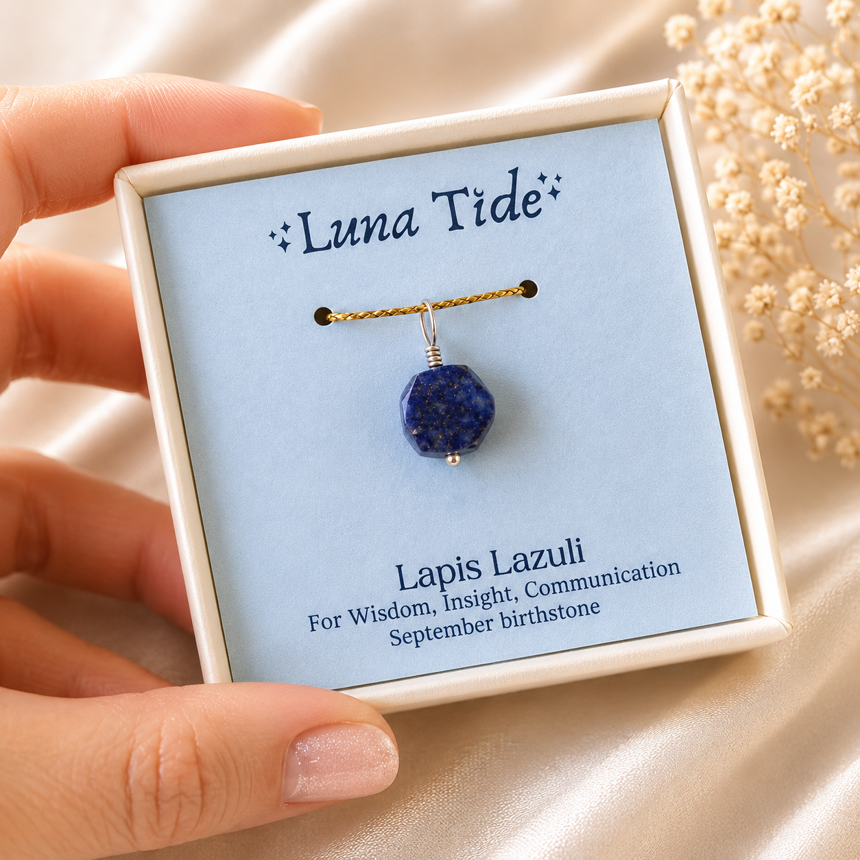 Tiny Raw Lapis Lazuli Crystal Pendant