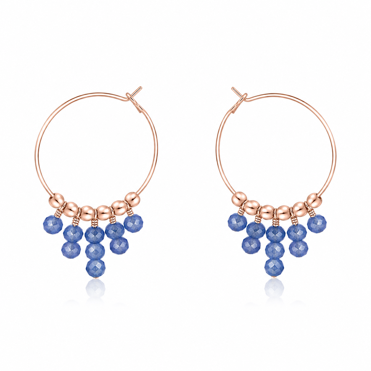 Kyanite Statement Hoop Earrings