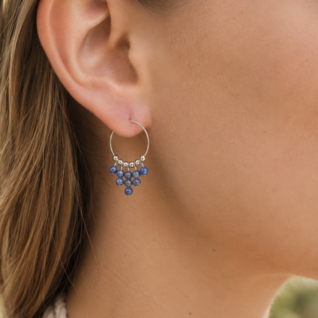 Kyanite Statement Hoop Earrings