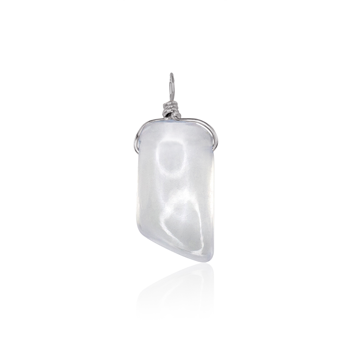 Small Smooth Crystal Quartz Crystal Pendant with Gentle Point