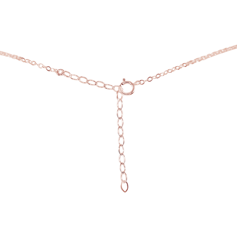 Raw Rose Quartz Natural Crystal Pendant Necklace