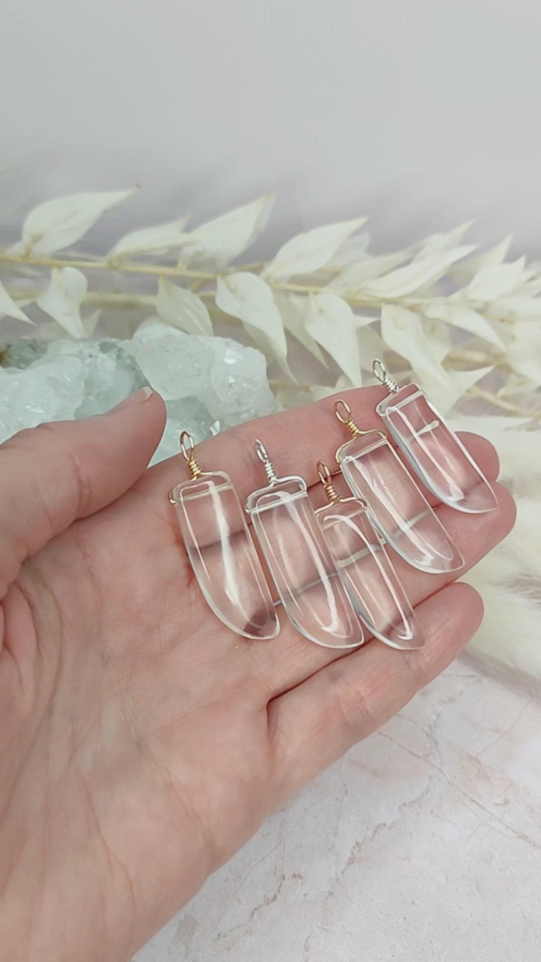 Crystal Quartz Smooth Point Pendant