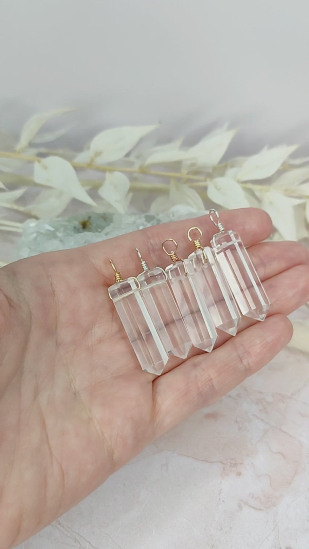 Large Crystal Quartz Crystal Tower Point Generator Pendant