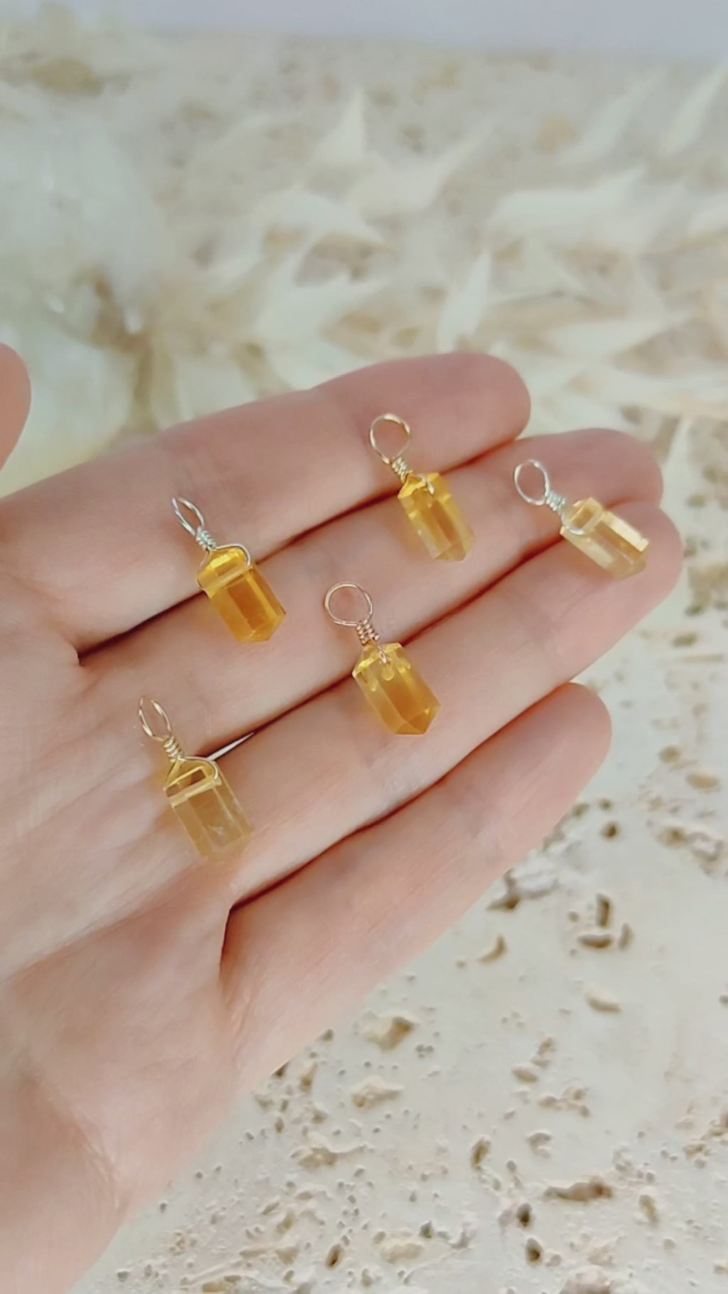 Citrine Mini Double Terminated Crystal Point Pendant