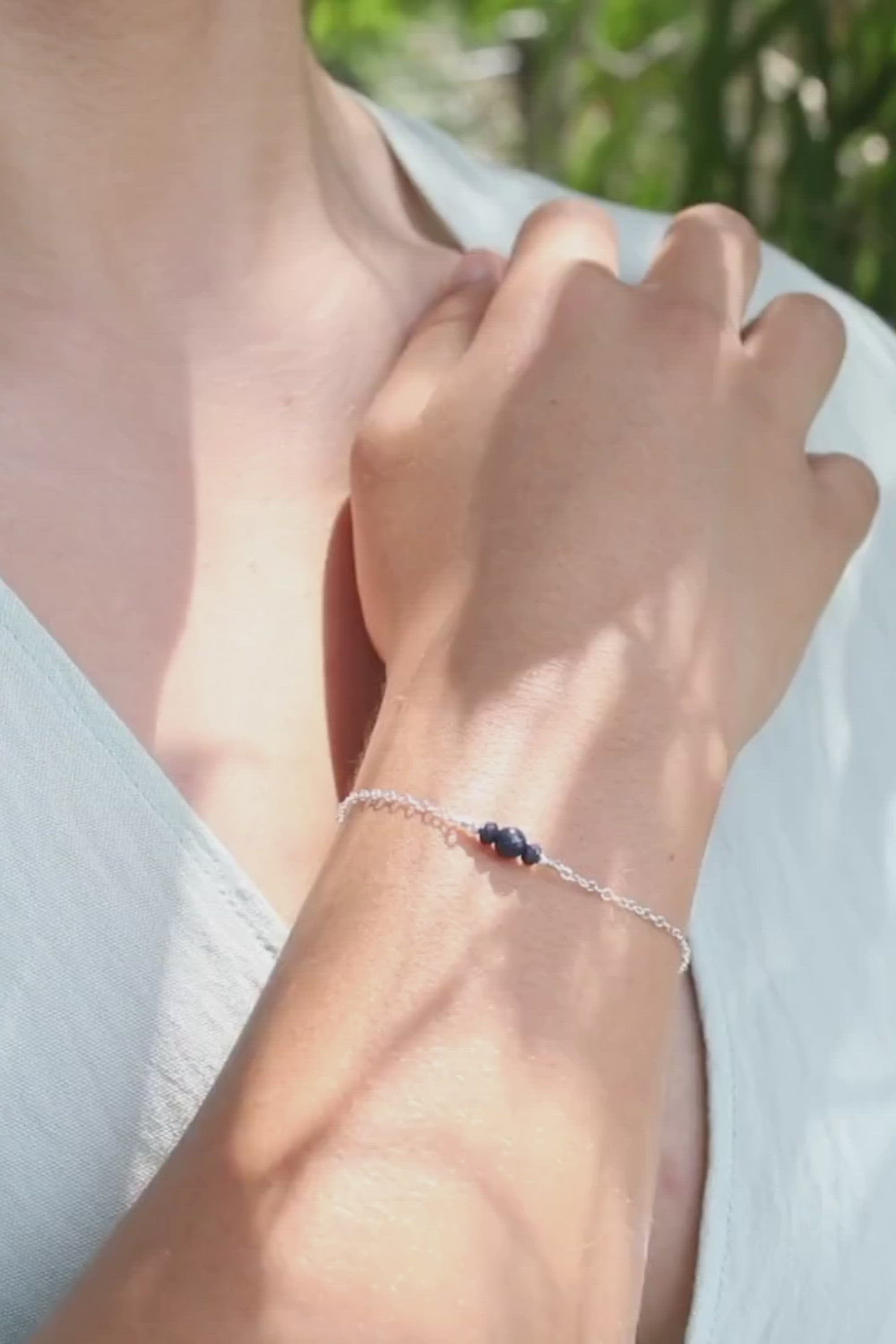 Dainty Sapphire Gemstone Bracelet