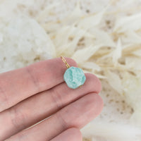 Tiny Raw Amazonite Crystal Pendant