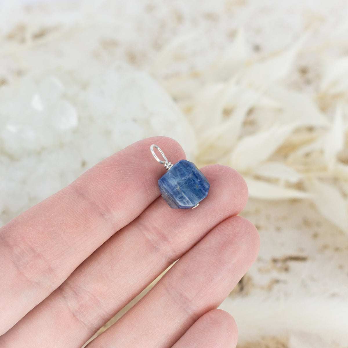 Tiny Raw Kyanite Crystal Pendant