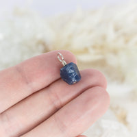 Tiny Raw Sapphire Crystal Pendant