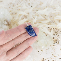 Small Smooth Lapis Lazuli Crystal Pendant with Gentle Point