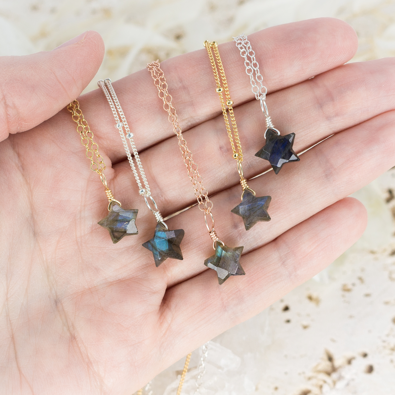 Custom Little Crystal Star Pendant Necklace