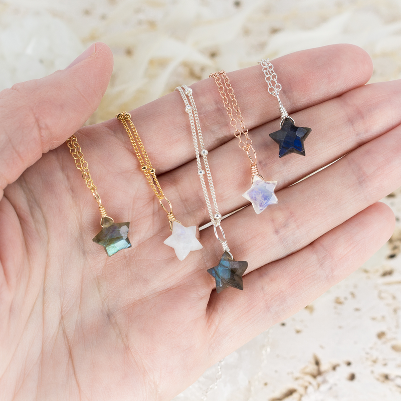 Custom Little Crystal Star Pendant Necklace