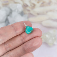 Tiny Turquoise Teardrop Gemstone Pendant