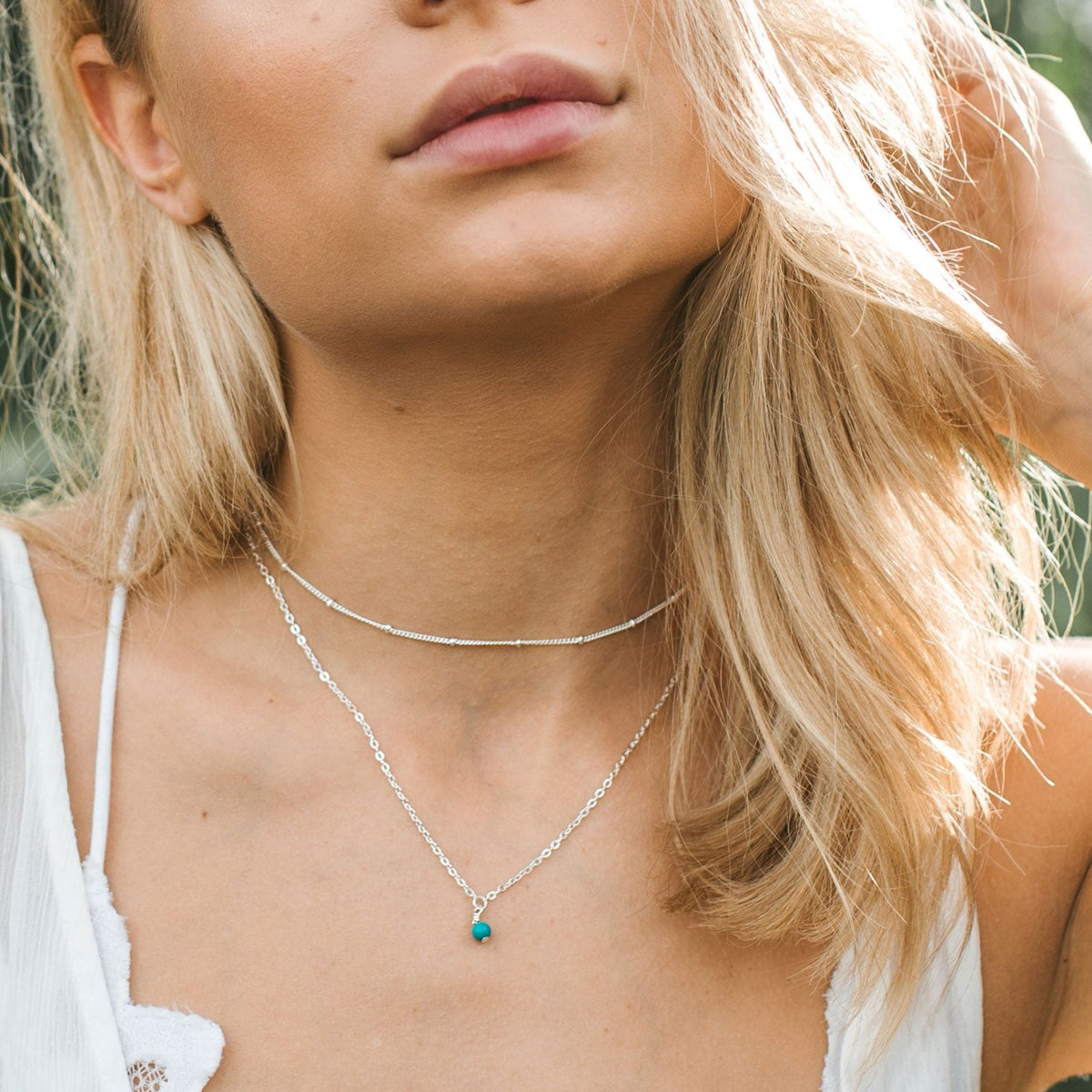 Layered Turquoise Choker Necklace - Luna Tide