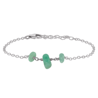 Beaded Chain Bracelet - Amazonite - Stainless Steel - Luna Tide Handmade Jewellery