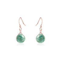 Teardrop Earrings - Amazonite - 14K Rose Gold Fill - Luna Tide Handmade Jewellery