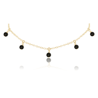 Bead Drop Choker - Lava - 14K Gold Fill - Luna Tide Handmade Jewellery