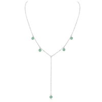 Boho Y Necklace - Amazonite - Sterling Silver - Luna Tide Handmade Jewellery