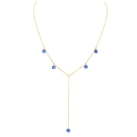 Boho Y Necklace - Kyanite - 14K Gold Fill - Luna Tide Handmade Jewellery