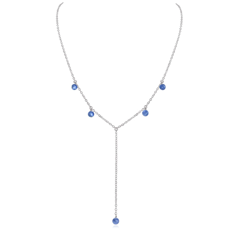 Boho Y Necklace - Kyanite - Stainless Steel - Luna Tide Handmade Jewellery