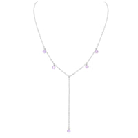 Boho Y Necklace - Lavender Amethyst - Sterling Silver - Luna Tide Handmade Jewellery