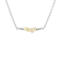 Chip Bead Bar Necklace - Ethiopian Opal - Sterling Silver - Luna Tide Handmade Jewellery